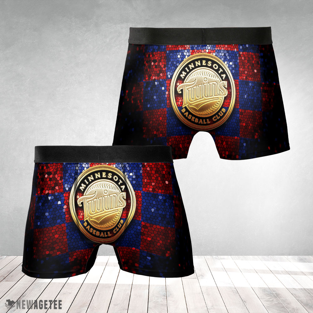 Minnesota Twins MLB Glitter Mens Underwear Boxer Briefs