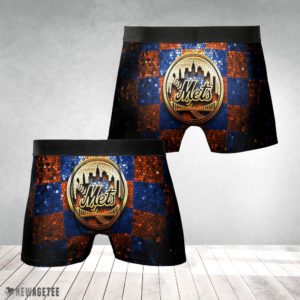 New York Mets MLB Glitter Mens Underwear Boxer Briefs