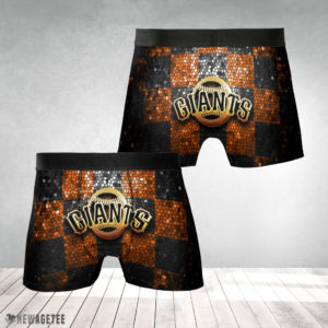 San Francisco Giants MLB Glitter Mens Underwear Boxer Briefs