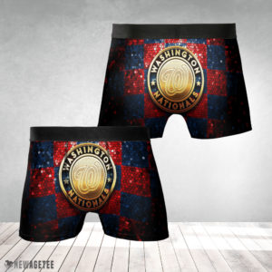 Washington Nationals MLB Glitter Mens Underwear Boxer Briefs