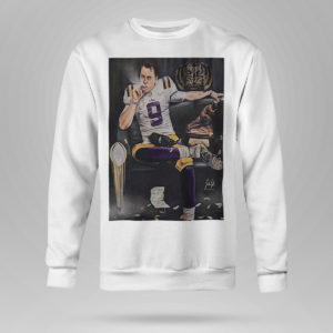 Unisex Sweetshirt Joe Burrow smoking cigar Shirt gigapixel