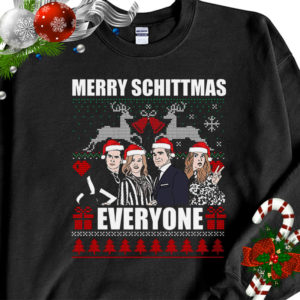 David Rose Creek Merry Schittmas Everyone Ugly Christmas Sweater Sweatshirt