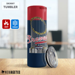 2 Atlanta Braves WinCraft 2021 World Series Champions Skinny Tumbler 30oz 20oz