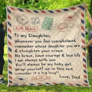 Air Mail To My Daughter Quilt Blanket