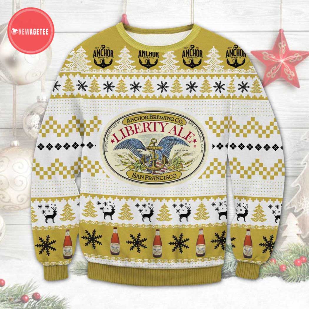 Anchor Brewing Liberty Ale Ugly Christmas Sweater Unisex Knit Wool Ugly Sweater Anchor Brewing Liberty Ale Ugly Christmas Sweater Unisex Knit Wool Ugly Sweater