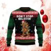 Bee Merry Ugly Christmas Sweater Knit Wool Sweater