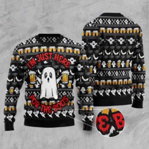 Boo Beer Halloween Sweater Unisex Knit Wool Ugly Sweater
