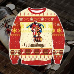 Captain Morgan Beer Pirates Ugly Christmas Sweater Unisex Knit Ugly Sweater