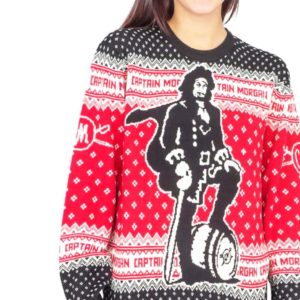 Captain Morgan The Standing Captain Ugly Christmas Sweater Knit Wool Sweater