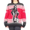 Buzz Your Girlfriend Woof Ugly Christmas Sweater Knit Wool Sweater