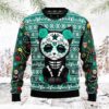 Bulldog Snacks Christmas Light Dog Lover Ugly Christmas Sweater Unisex Knit Wool Ugly Sweater