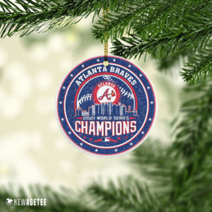 Ceramic Ornament Atlanta Braves 2021 Christmas Ornament Champions World Series