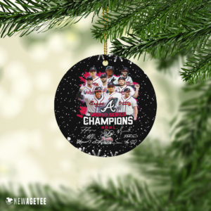 Atlanta Braves World Series Champions 2021 Signatures Christmas Ornament