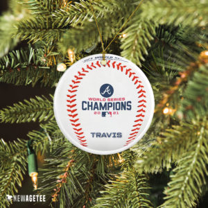 Ceramic Ornament Custom Atlanta Braves WinCraft 2021 World Series Champions Christmas Ornament