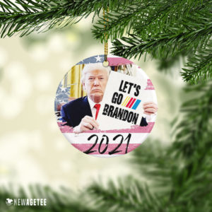 Lets Go Brandon 2021 Santa Claus Christmas Ornament