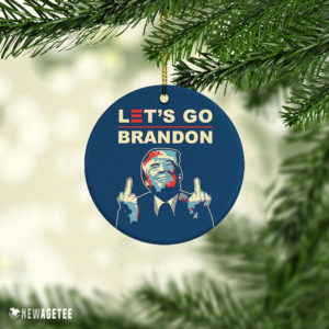 Let’s Go Brandon Donal Trump American Flag 2021 Christmas Ornament