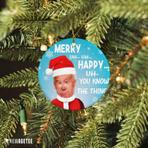 Ceramic Ornament Lets Go Brandon Funny Biden Commemorative Christmas Ornament