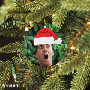 Ceramic Ornament St Nicolas Cage Face Off Christmas Ornament Small Gift For Friend