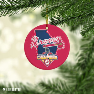 WinCraft Atlanta Braves State 2021 World Series Champions Christmas Ornament
