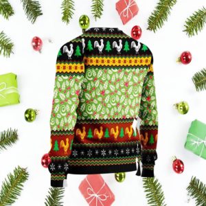 Chicken Cluck ry Ugly Christmas Sweater Knit Wool Sweater 2