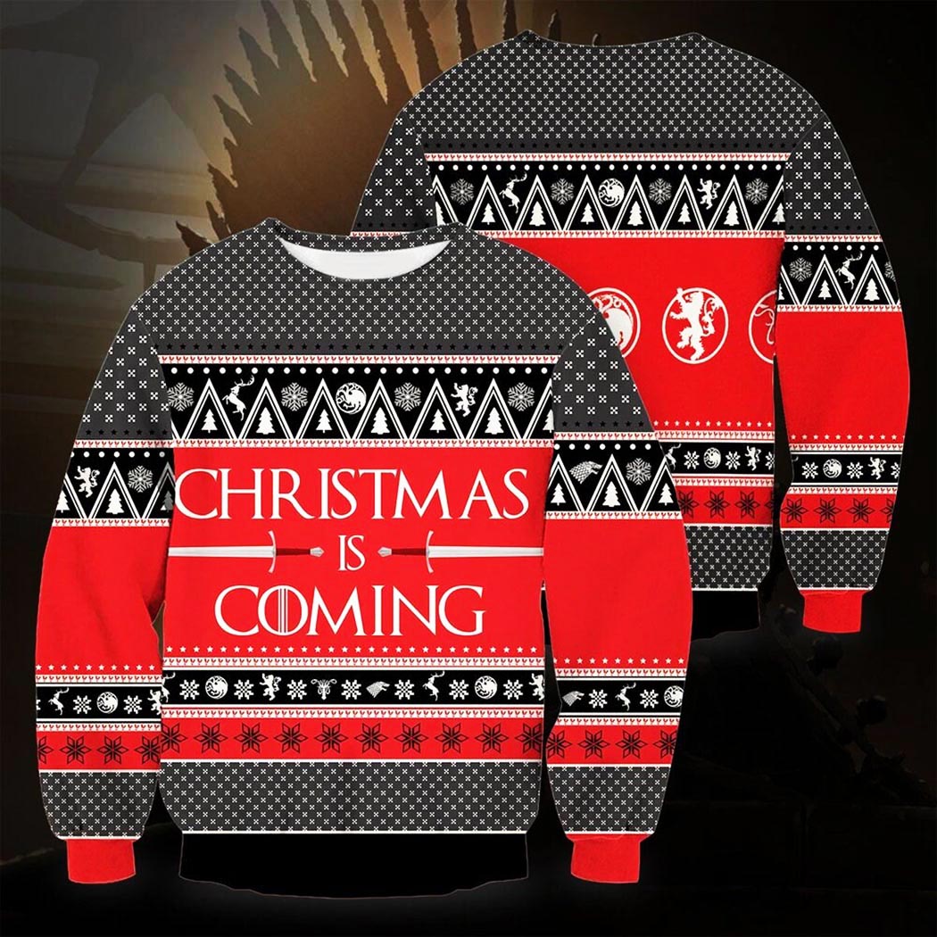 Christmas Is Coming Unisex Knit Wool Ugly Sweater Christmas Is Coming Unisex Knit Wool Ugly Sweater
