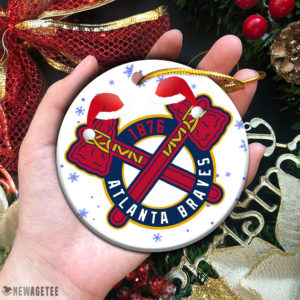 Atlanta Braves 1876 Santa hat Christmas Tree Decoration Ornament