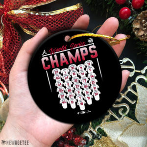 Atlanta Braves 2021 World Series Champions Jersey Roster Christmas Ornament