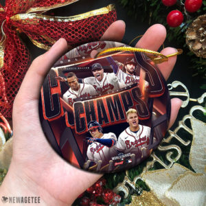 Circle Ornament Atlanta Braves Freeman Fried Jorge Soler World Series 2021 Champions Christmas Ornament