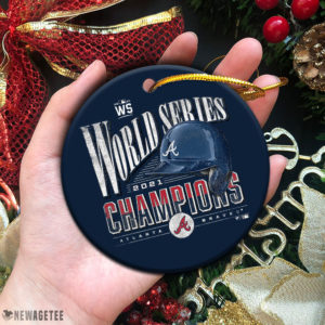 Atlanta Braves WS 2021 World Series Champions Christmas Ornament