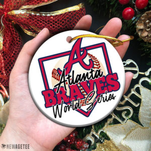 Circle Ornament Atlanta Braves World Series Champions 2021 Christmas Tree Decoration Ornament