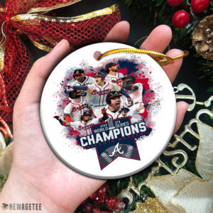 Circle Ornament Freddie Freeman Atlanta Braves Team 2021 World Series ChampionsChristmas Ornament