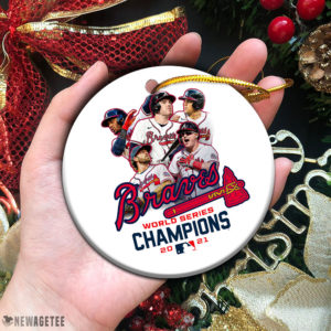 Circle Ornament Freddie Freeman Atlanta Braves Team World Series 2021 Champions Christmas Ornament