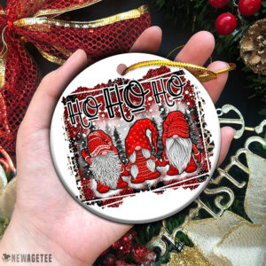 Ho Ho Ho Santa Gnomes Christmas Tree Ornament