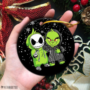 How The Grinch Jack Skellington Friends Christmas Ornament