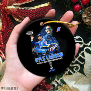 Circle Ornament Kyle Larson NASCAR Cup Series Champion 2021 Christmas Ornament