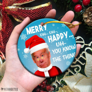 Lets Go Brandon Funny Biden Commemorative Christmas Ornament