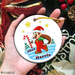 Mario 2021 Christmas Tree Ornament Personalized Custom Name