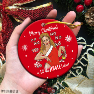 Circle Ornament Merry Christmas All The Jingle Ladies Christmas Ornament Xmas Tree Decor