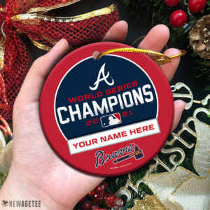 Circle Ornament Personalized Atlanta Braves WinCraft 2021 World Series Champions Ornament