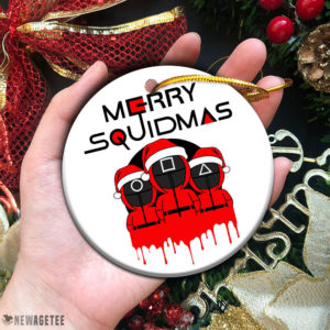Circle Ornament Squid Game Merry Squidmas Christmas Tree Ornament