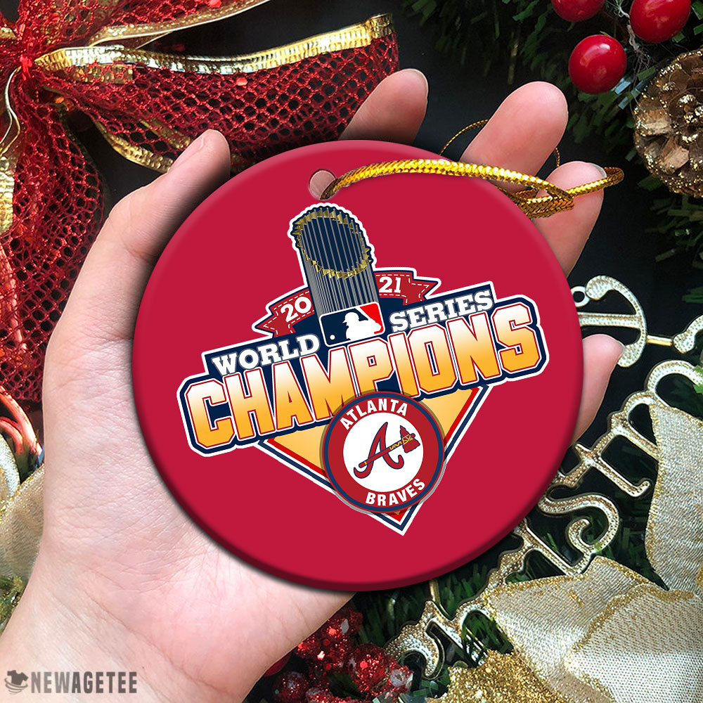 WinCraft 2021 World Series Champions Atlanta Braves Christmas Ornament Decoration WinCraft 2021 World Series Champions Atlanta Braves Christmas Ornament Decoration