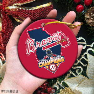 Circle Ornament WinCraft Atlanta Braves State 2021 World Series Champions Christmas Ornament
