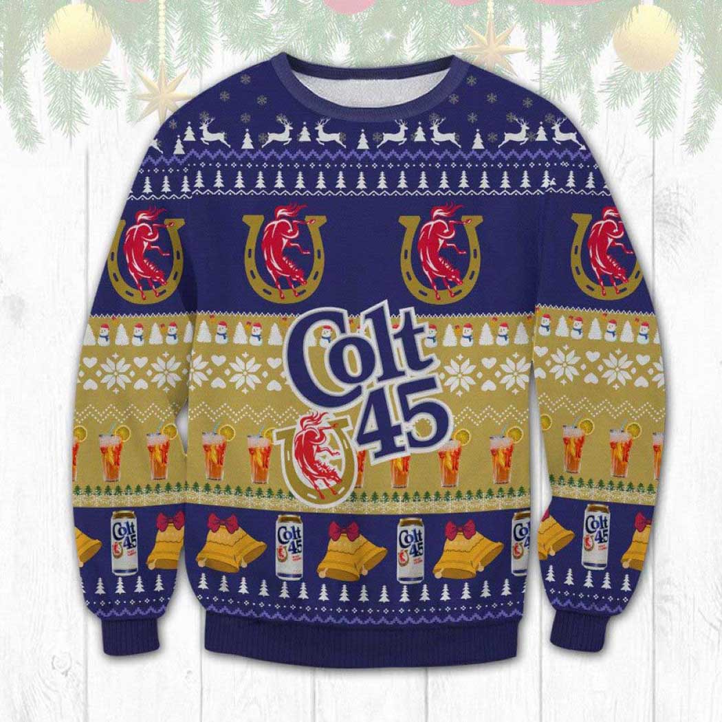 Colt 45 Beer Ugly Christmas Sweater Unisex Knit Wool Ugly Sweater Colt 45 Beer Ugly Christmas Sweater Unisex Knit Wool Ugly Sweater