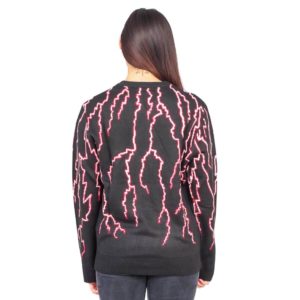 Death Row Records Lightning Ugly Christmas Sweater Knit Wool Sweater