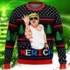 Deck The Halls Build A Wall Ugly Christmas Sweater Knit Wool Sweater