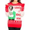 Dr Seuss Grinch As Santa Next To Tree Ugly Christmas Sweater Knit Wool Sweater