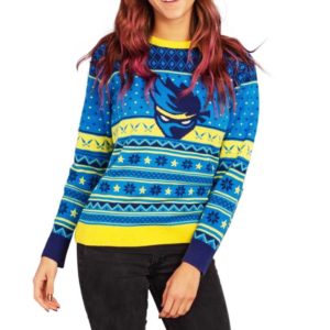 Fortnite Ninja Logo Ugly Christmas Sweater Shurikens Pattern Knit Wool Sweater