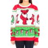 Grateful Dead Dancing Bears Tacky Ugly Christmas Sweater Knit Wool Sweater