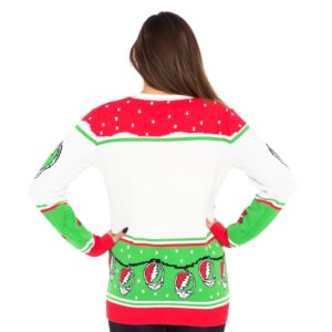 Grateful Dead Dancing Bears Ugly Christmas Sweater Knit Wool Sweater 2