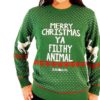 Grateful Dead Dancing Bears Ugly Christmas Sweater Knit Wool Sweater